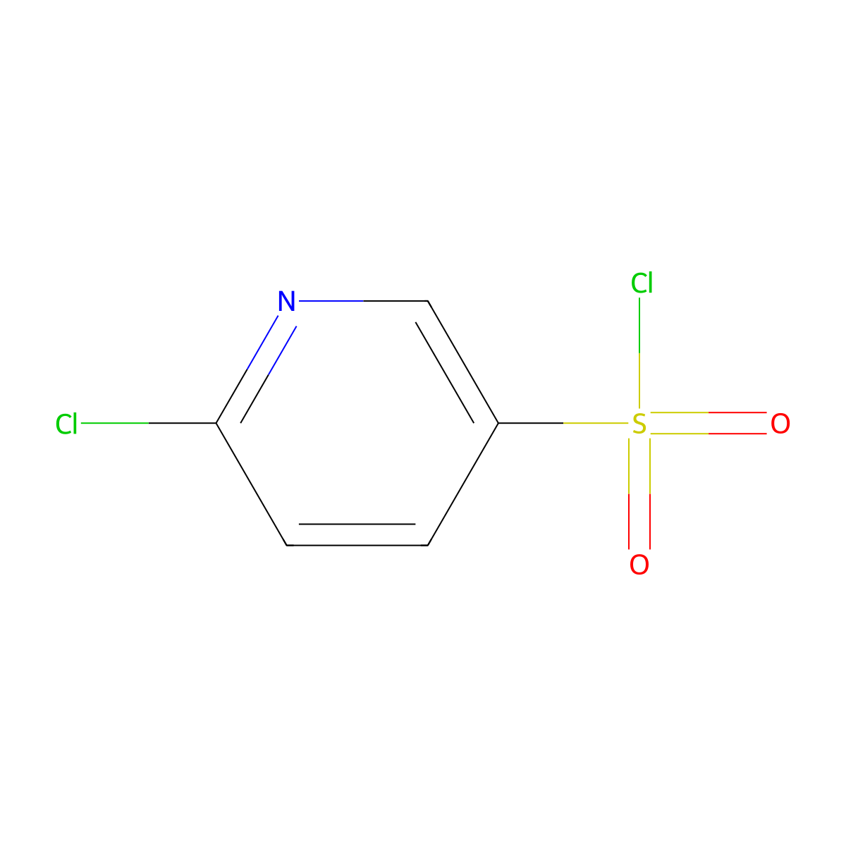 2-Chloro-5-pyridinesulfonyl chloride molecular structure, CAS 6684-39-5