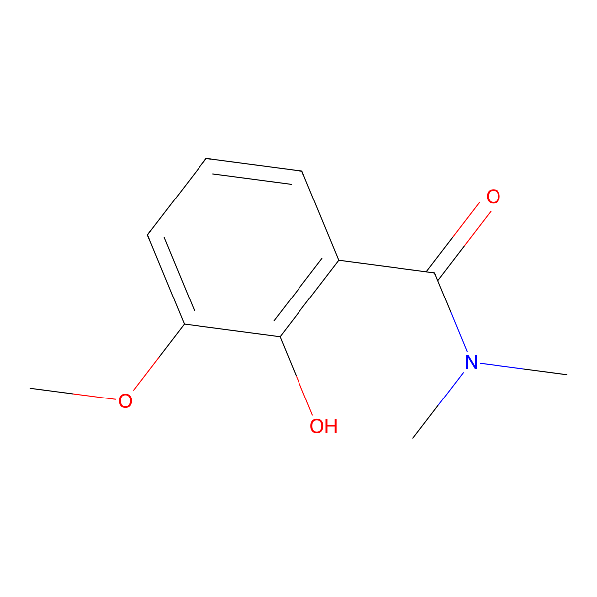 2-hydroxy-3-methoxy-N,N-dimethylbenzamide molecular structure, CAS 66842-92-0
