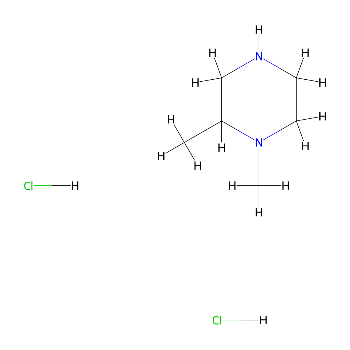 1,2-Dimethylpiperazine dihydrochloride molecular structure, CAS 668435-15-2