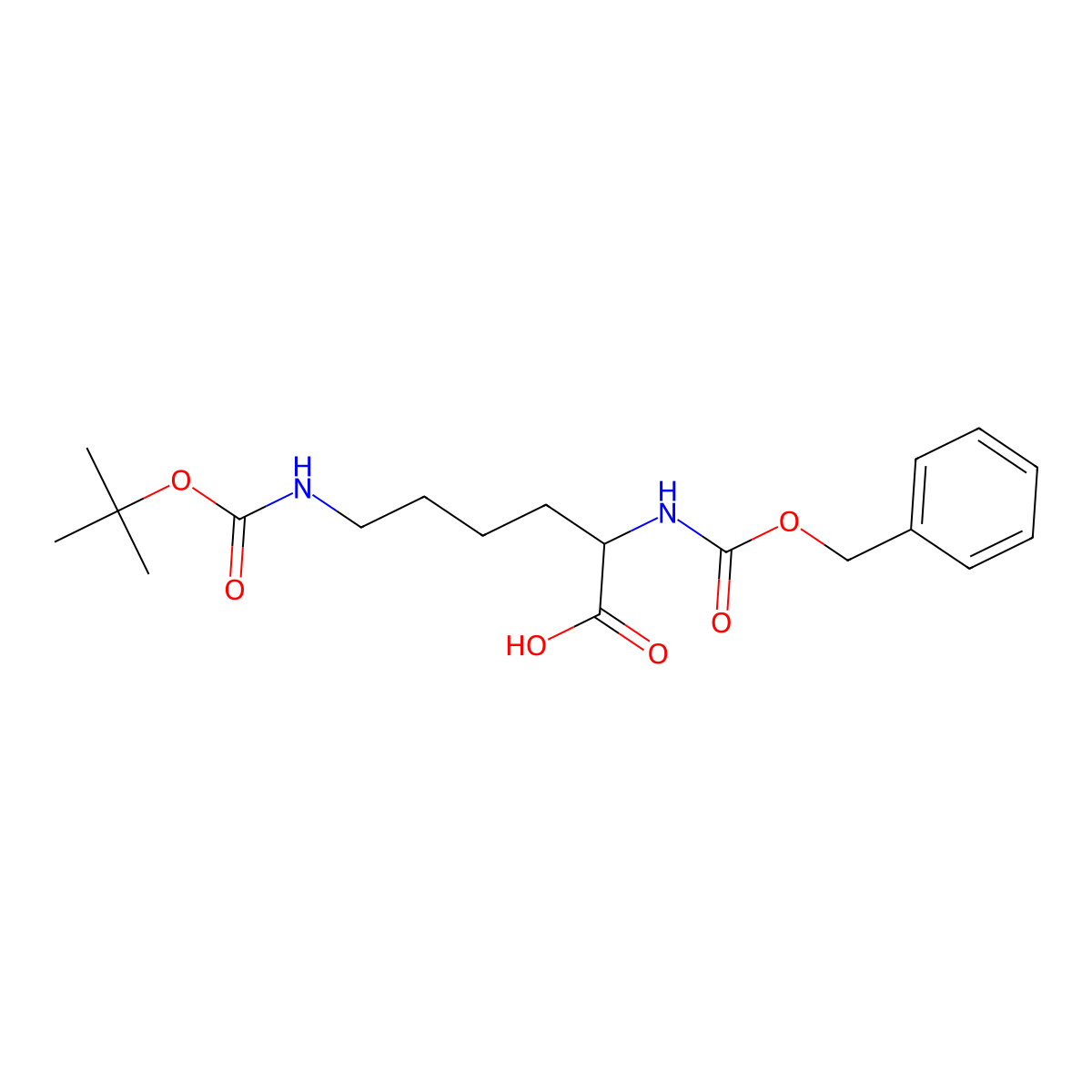 Z-D-Lys(Boc)-OH molecular structure, CAS 66845-42-9