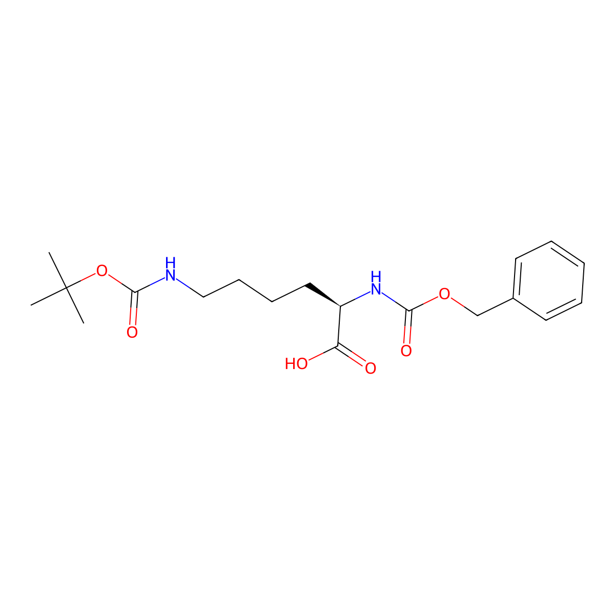 Z-D-Lys(Boc)-OH molecular structure, CAS 66845-42-9