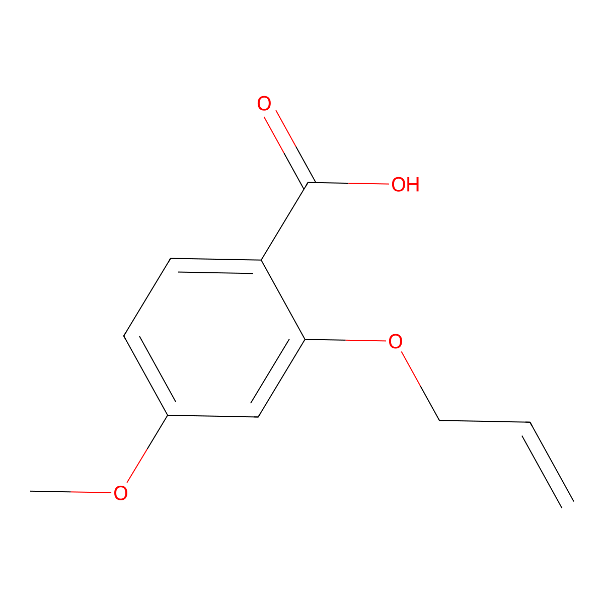 4-Methoxy-2-(prop-2-en-1-yloxy)benzoic acid molecular structure, CAS 668455-70-7