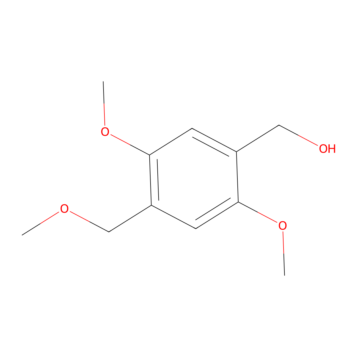 (2,5-Dimethoxy-4-(methoxymethyl)phenyl)methanol molecular structure, CAS 668462-13-3