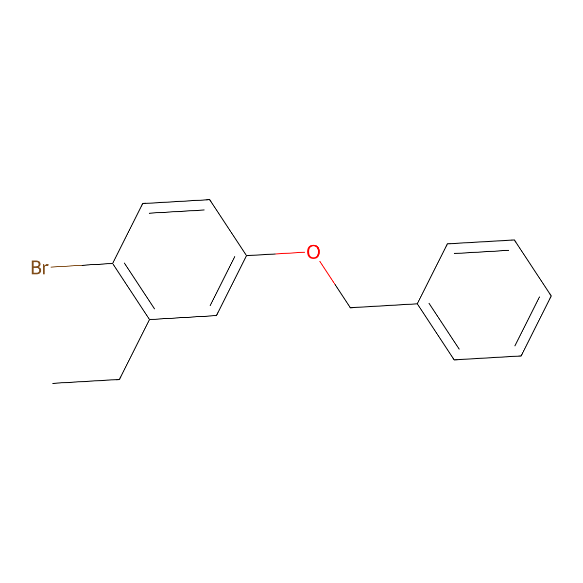 1-Bromo-2-ethyl-4-[(phenylmethyl)oxy]benzene molecular structure, CAS 668477-51-8