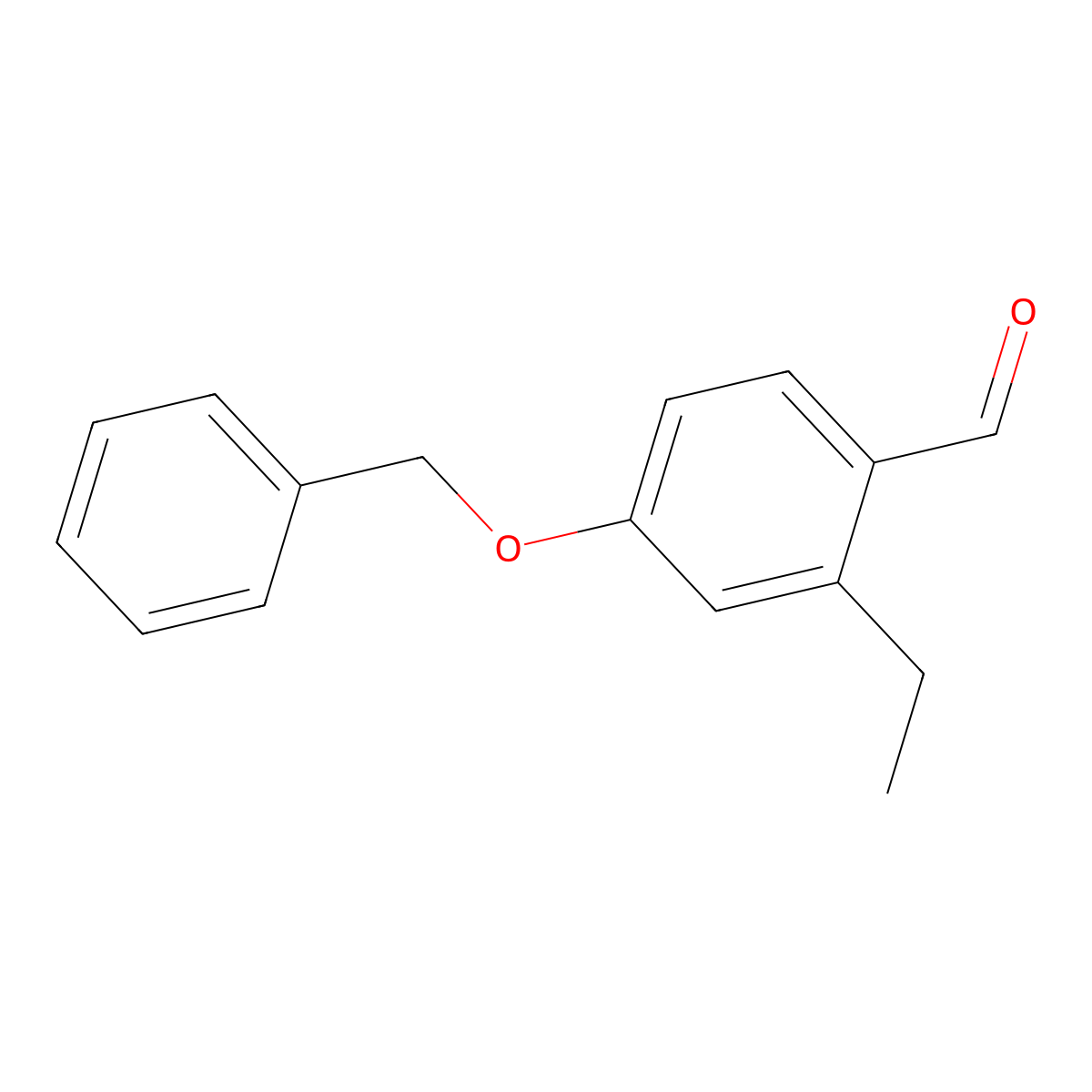 4-(Benzyloxy)-2-ethylbenzaldehyde molecular structure, CAS 668477-52-9