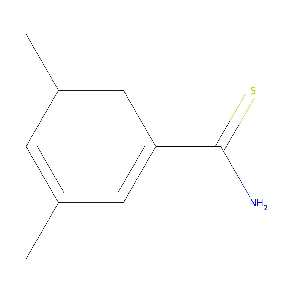 3,5-Dimethylbenzene-1-carbothioamide molecular structure, CAS 668478-79-3