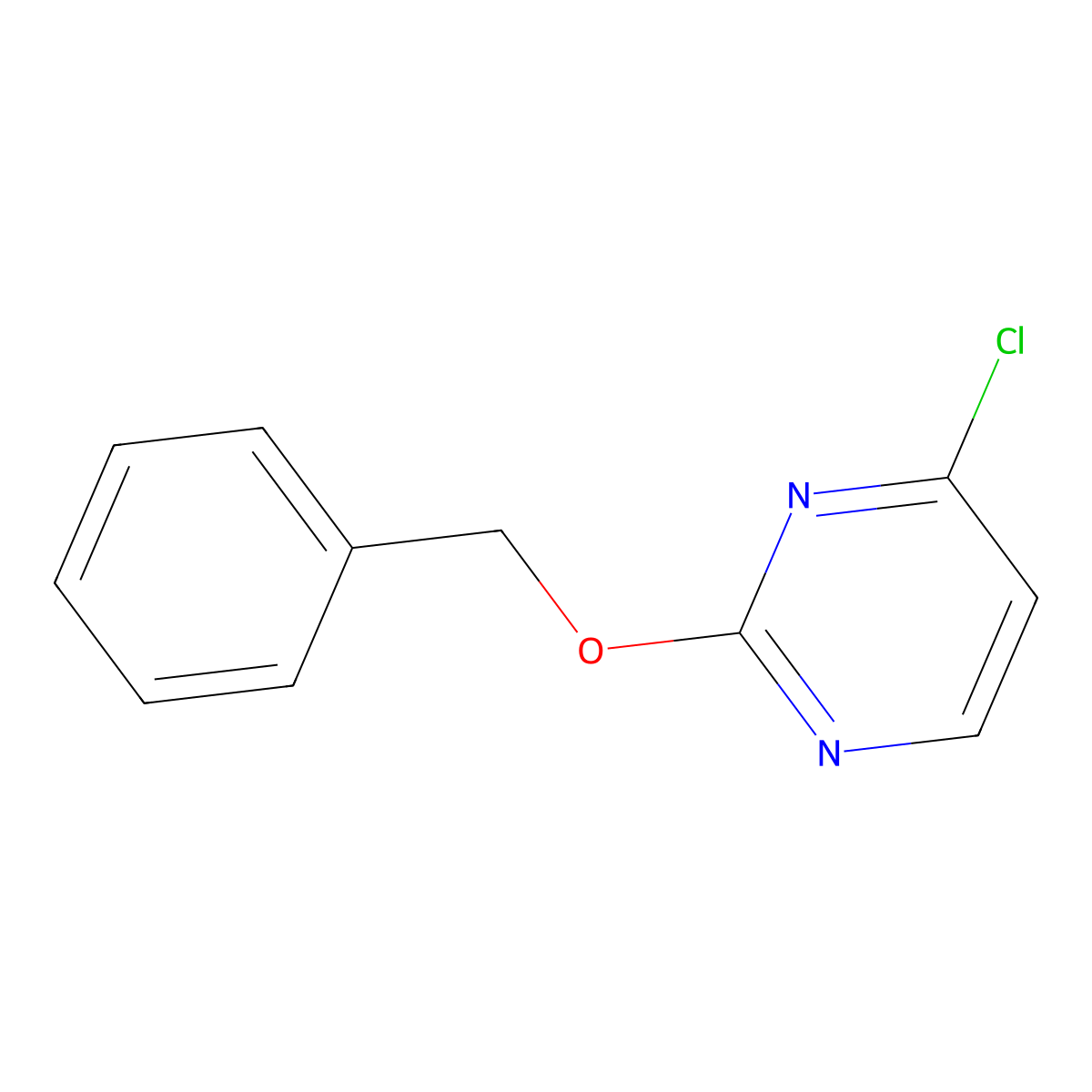 2-(Benzyloxy)-4-chloropyrimidine molecular structure, CAS 668484-40-0