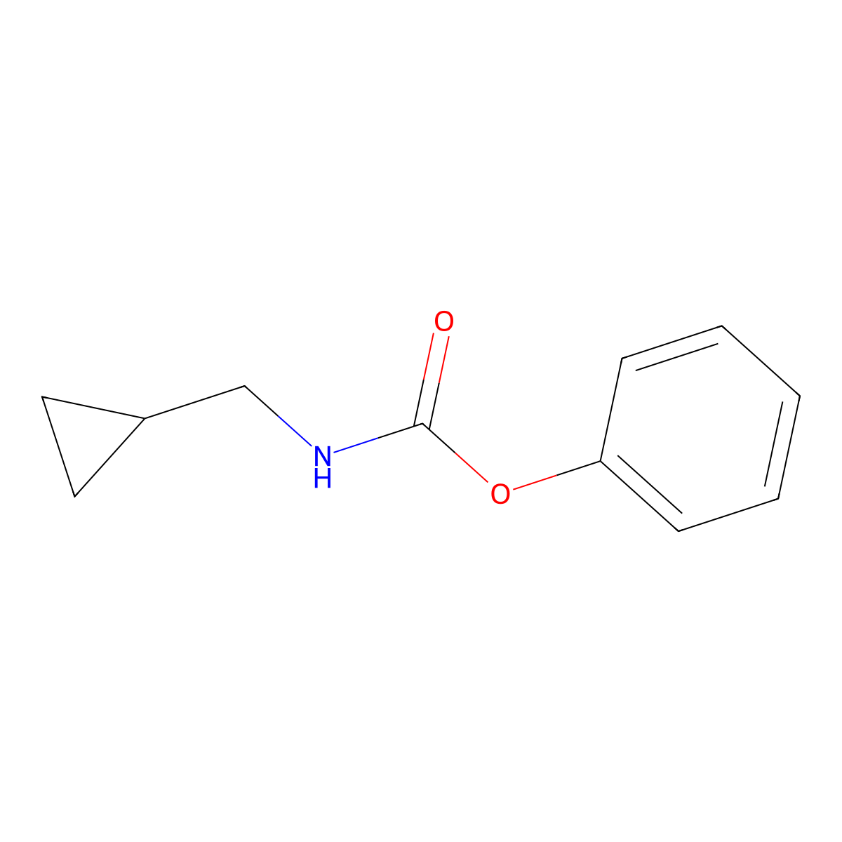 Phenyl N-(cyclopropylmethyl)carbamate molecular structure, CAS 66849-70-5