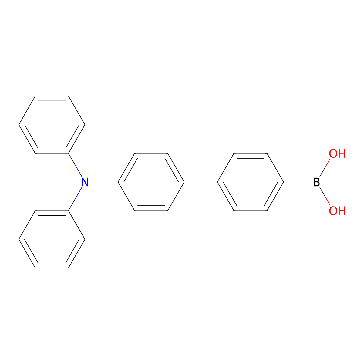 Boronic acid, [4'-(diphenylamino)[1,1'-biphenyl]-4-yl]- molecular structure, CAS 668493-36-5