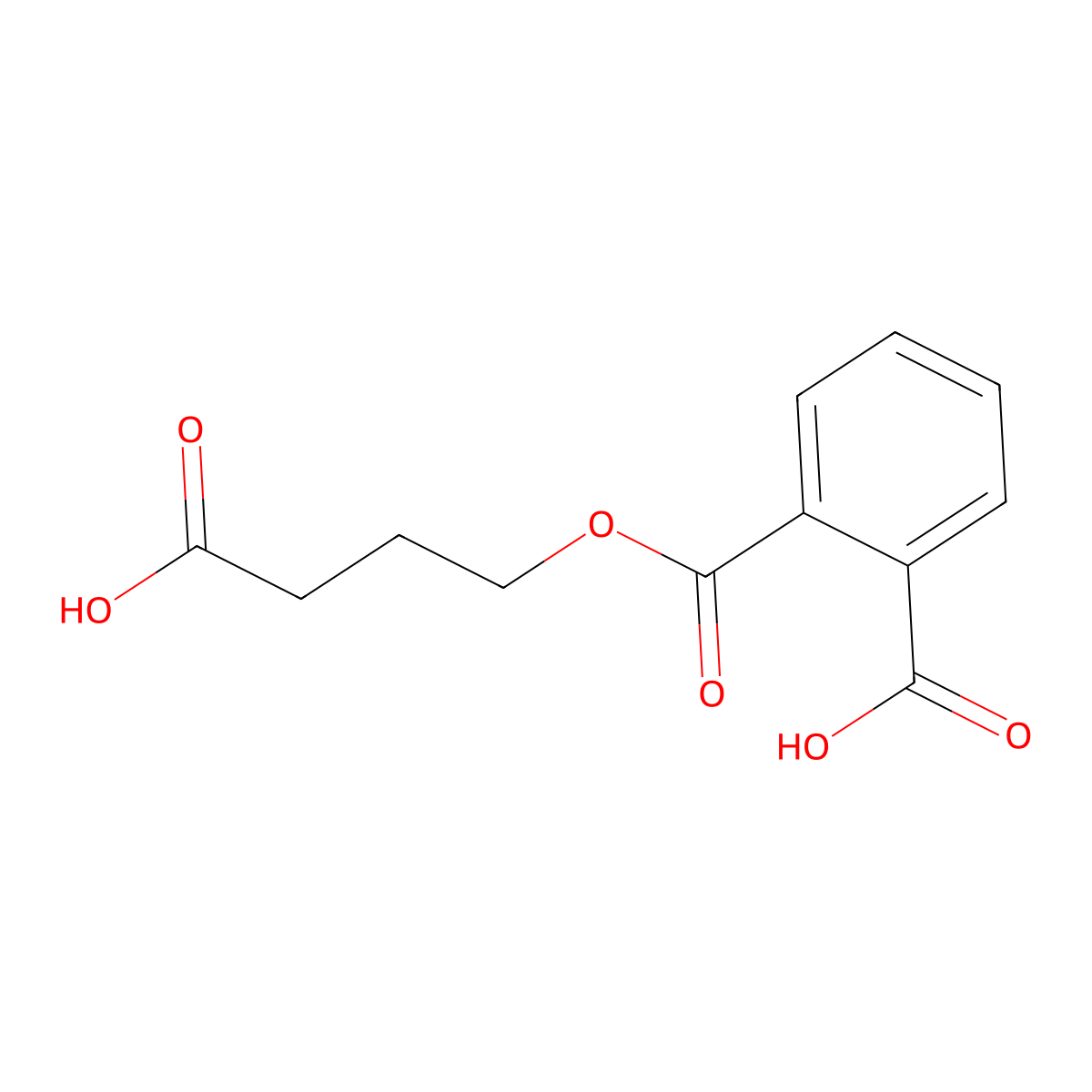 Mono(3-carboxypropyl) phthalate molecular structure, CAS 66851-46-5