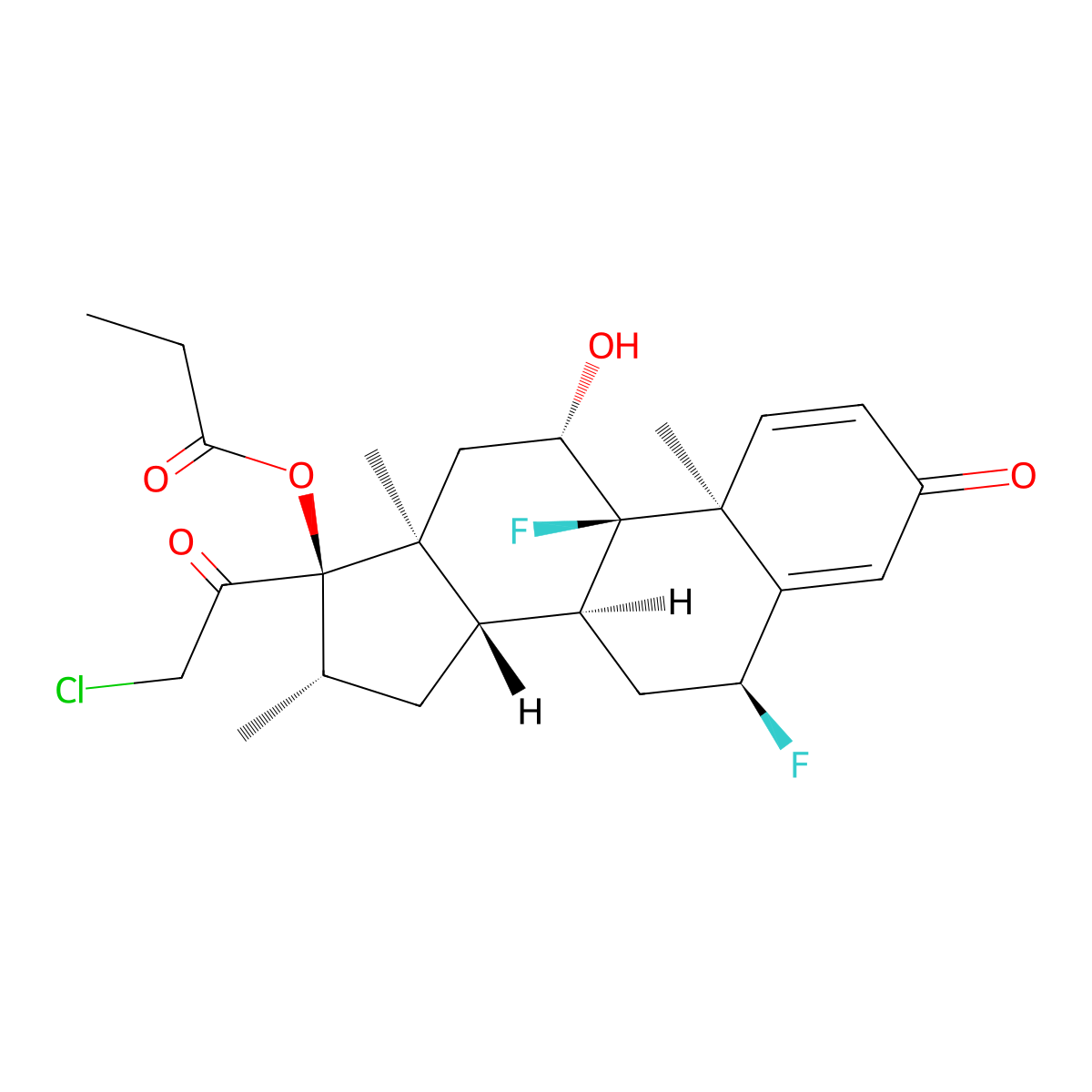 Halobetasol Propionate molecular structure, CAS 66852-54-8