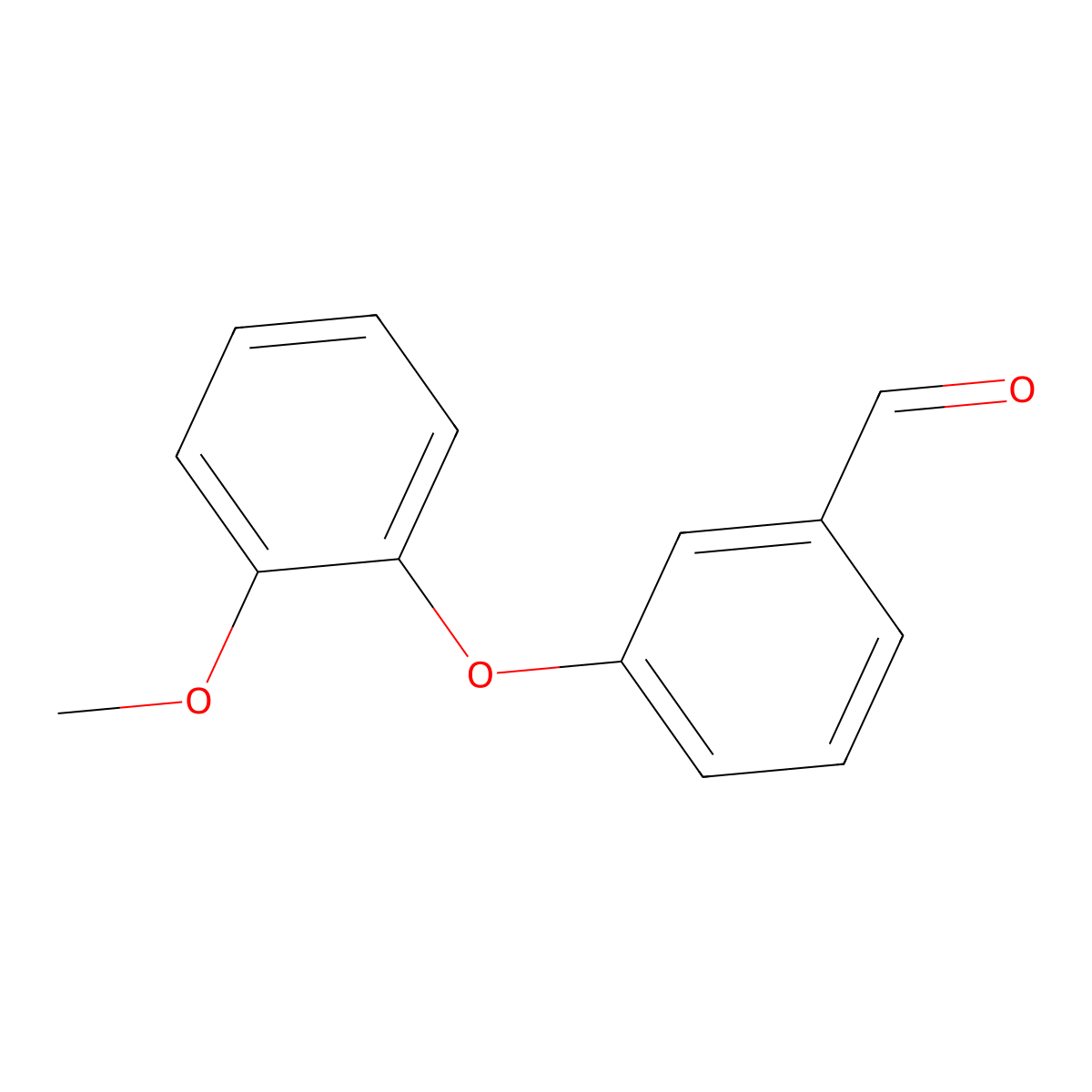 3-(2-Methoxyphenoxy)benzaldehyde molecular structure, CAS 66855-92-3
