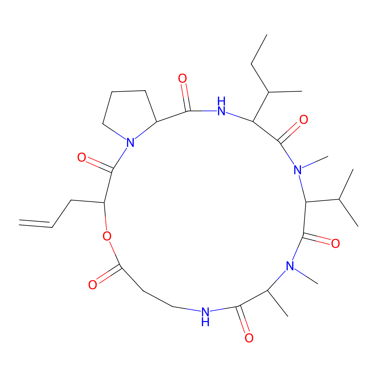 Destruxin A molecular structure, CAS 6686-70-0