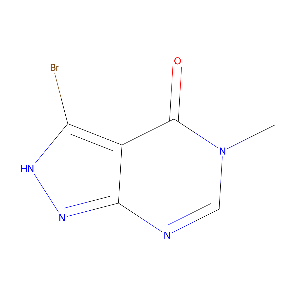 3-bromo-5-methyl-1H,4H,5H-pyrazolo[3,4-d]pyrimidin-4-one molecular structure, CAS 66865-12-1