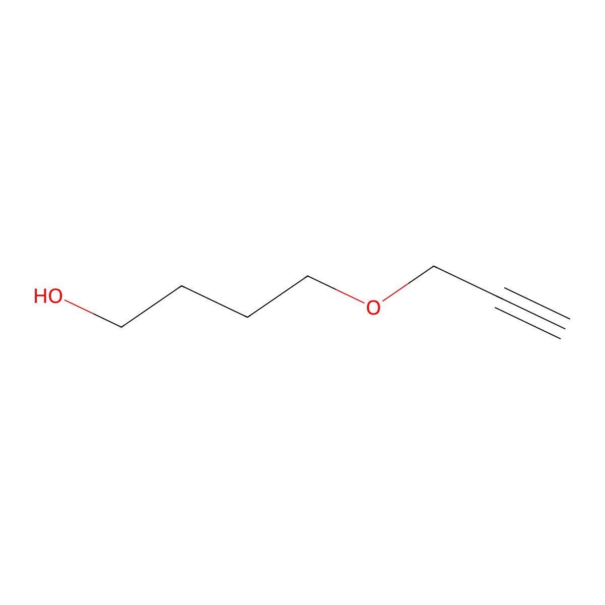 1-Butanol, 4-(2-propynyloxy)- molecular structure, CAS 66865-32-5