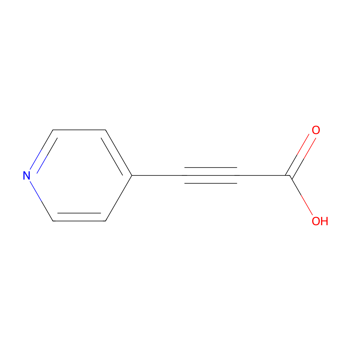 3-(4-Pyridyl)propiolic acid molecular structure, CAS 66869-74-7