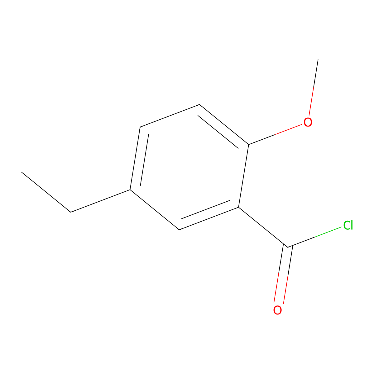 5-Ethyl-2-methoxybenzoyl chloride molecular structure, CAS 66873-85-6