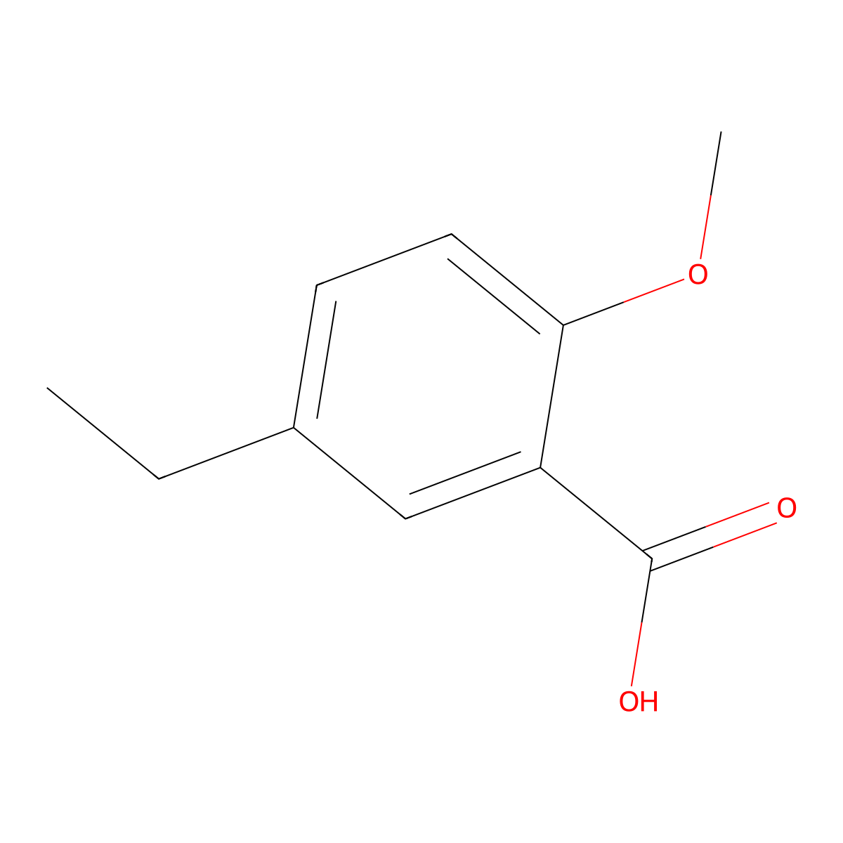 5-Ethyl-2-methoxybenzoic acid molecular structure, CAS 66873-89-0