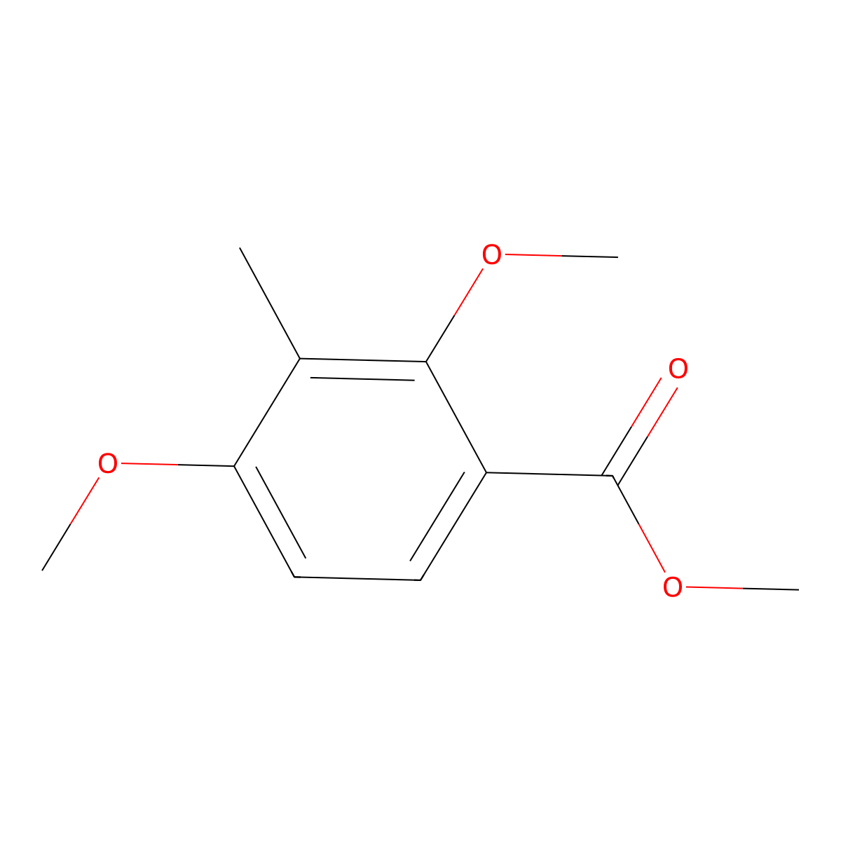 Methyl 2,4-dimethoxy-3-methylbenzoate molecular structure, CAS 6688-71-7