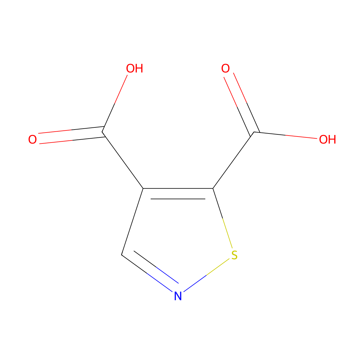Isothiazole-4,5-dicarboxylic acid molecular structure, CAS 66882-70-0