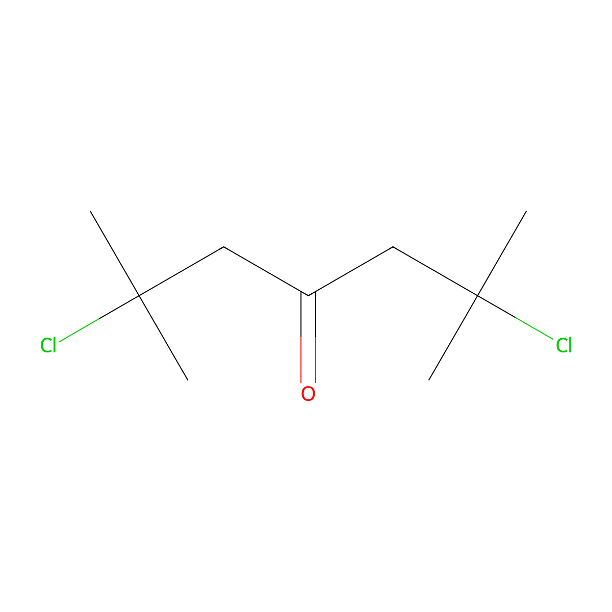 2,6-Dichloro-2,6-dimethylheptan-4-one molecular structure, CAS 66886-69-9