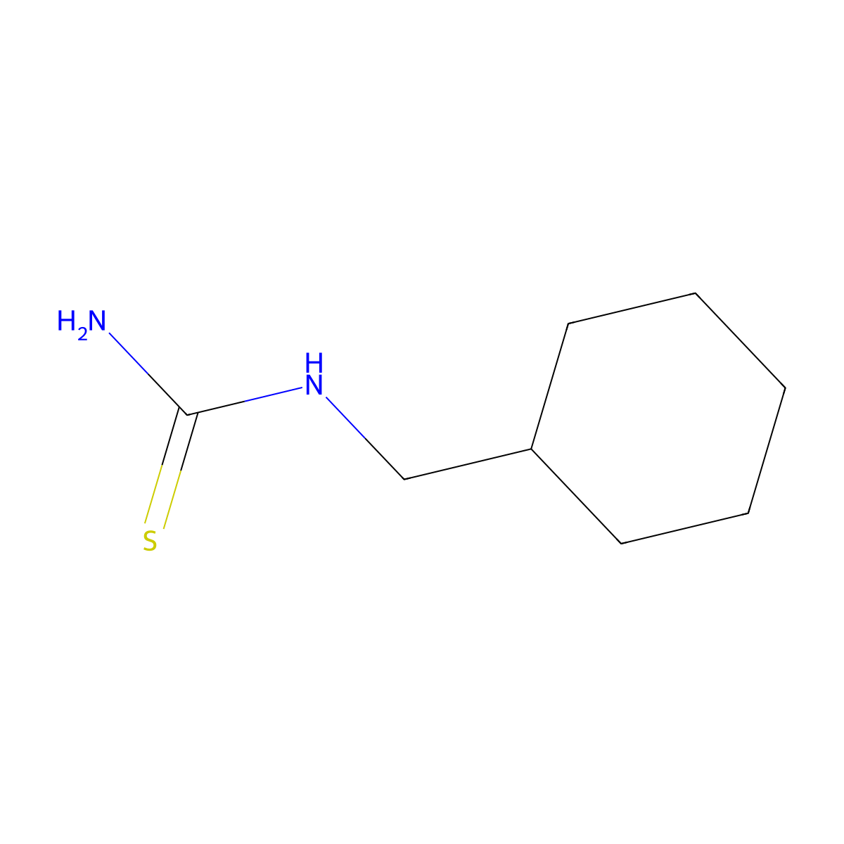 Cyclohexylmethyl-thiourea molecular structure, CAS 66892-28-2