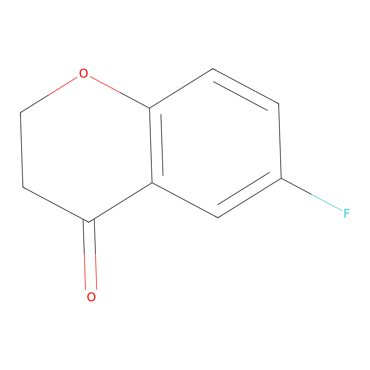 6-fluoro-2,3-dihydro-4H-1-benzopyran-4-one molecular structure, CAS 66892-34-0
