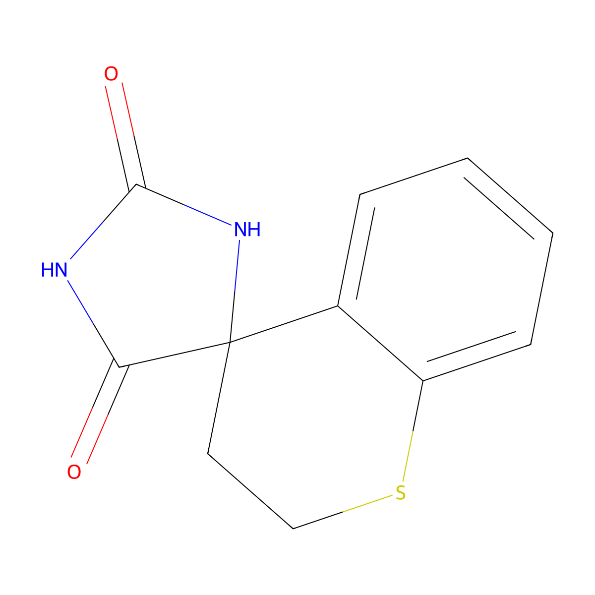 2,3-Dihydrospiro[1-benzothiopyran-4,4'-imidazolidine]-2',5'-dione molecular structure, CAS 66892-42-0