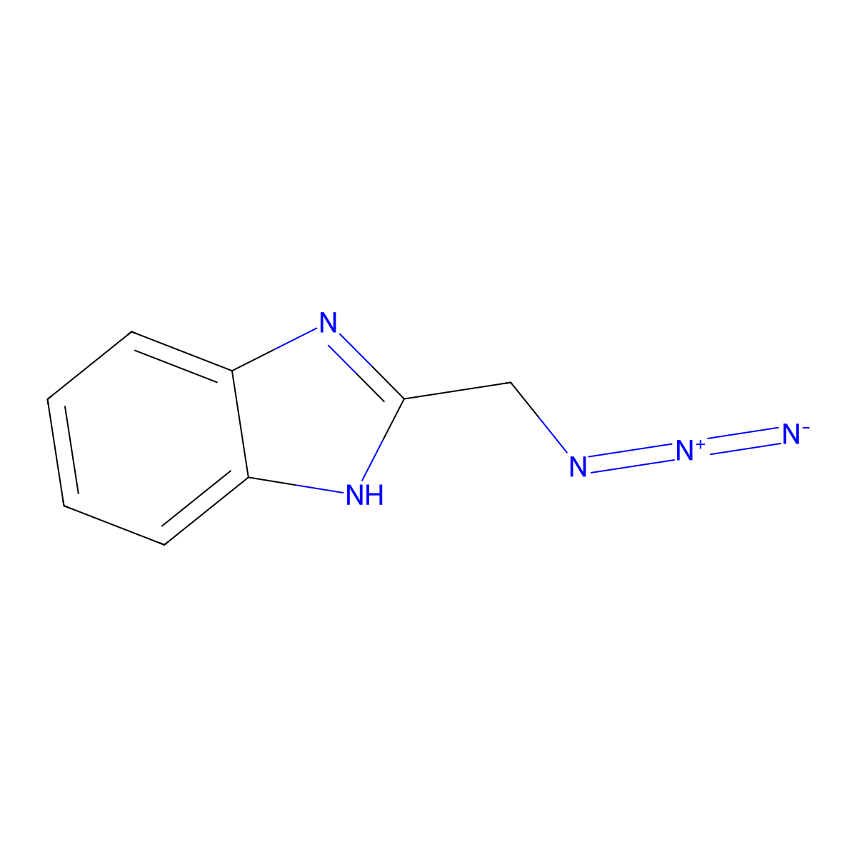 2-(azidomethyl)-1H-benzo[d]imidazole molecular structure, CAS 66894-26-6