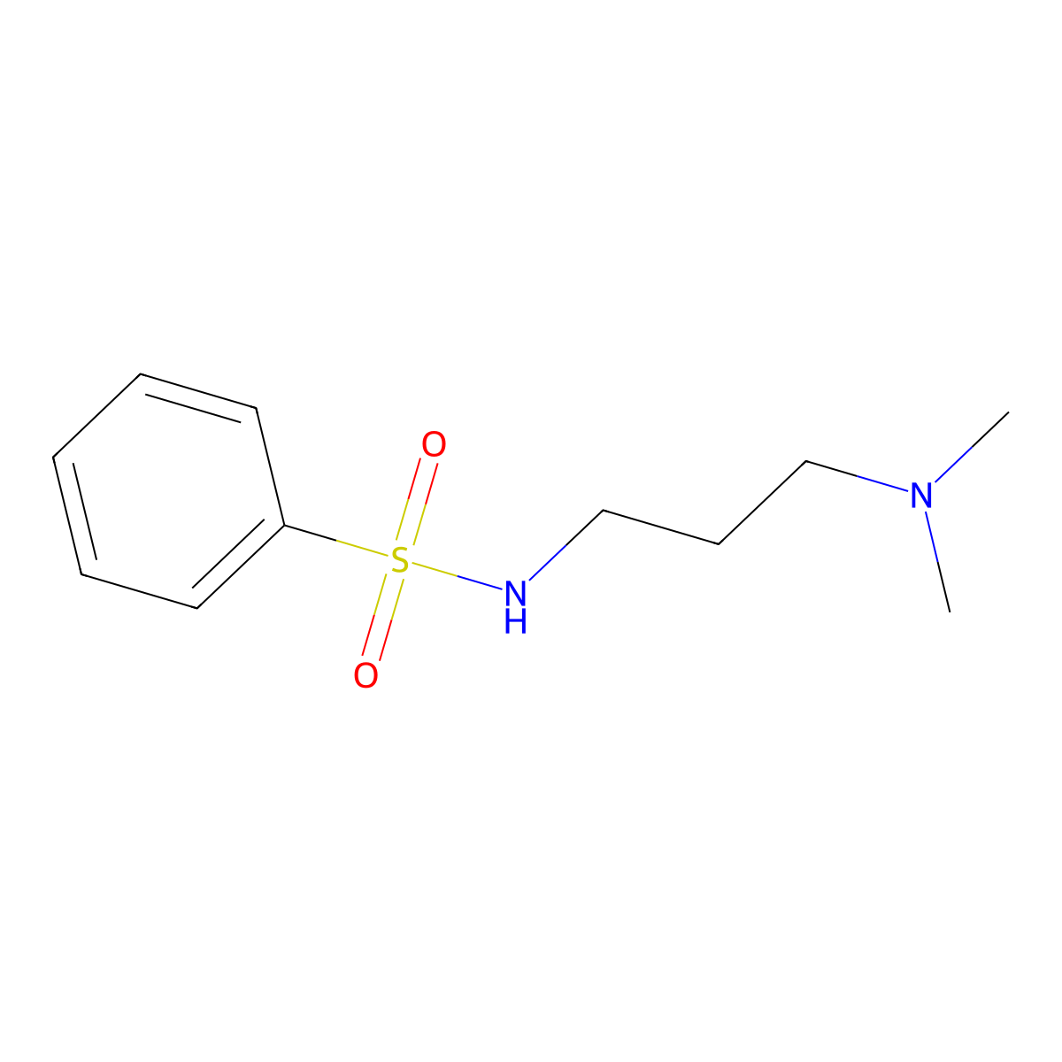 N-[3-(dimethylamino)propyl]benzenesulfonamide molecular structure, CAS 66896-48-8