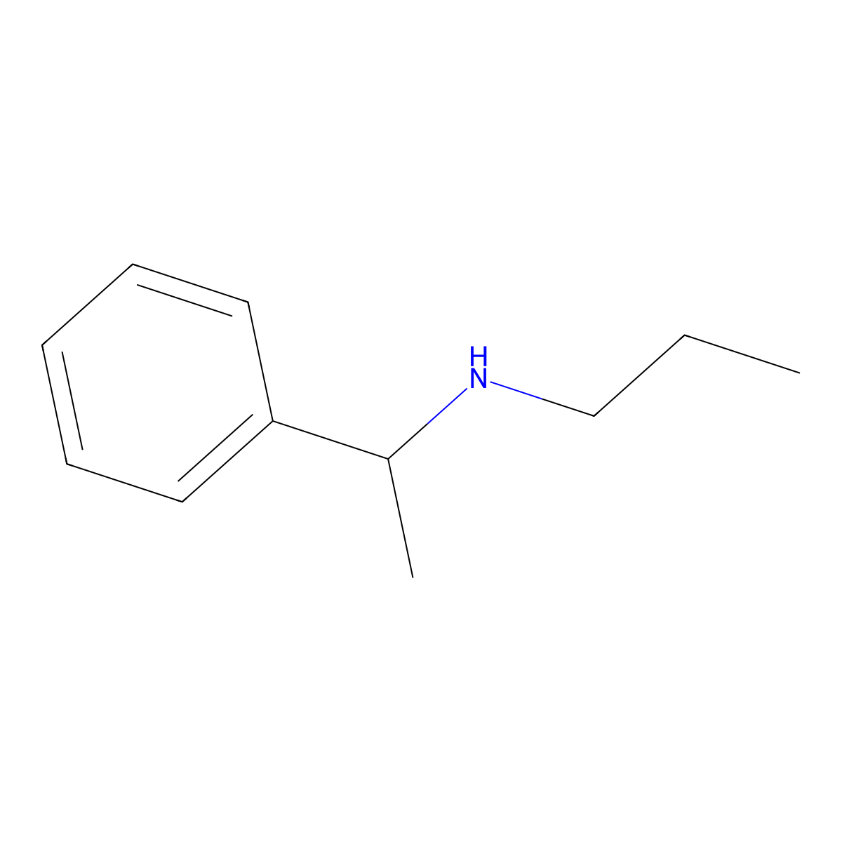 N-(1-phenylethyl)propan-1-amine molecular structure, CAS 66896-60-4