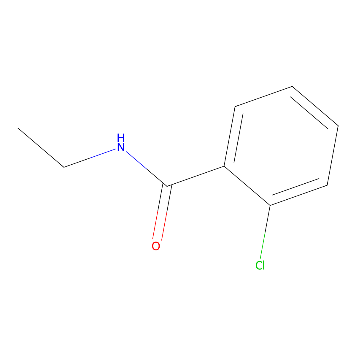 2-chloro-N-ethylbenzamide molecular structure, CAS 66896-65-9