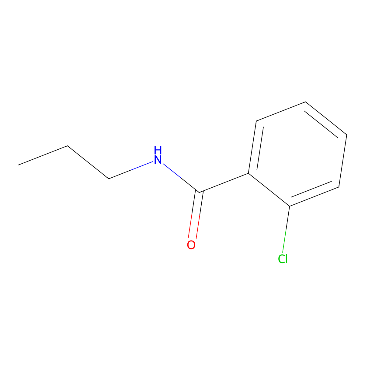2-chloro-N-propylbenzamide molecular structure, CAS 66896-67-1