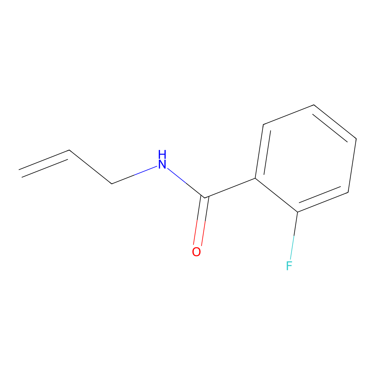 2-fluoro-N-prop-2-enylbenzamide molecular structure, CAS 66896-69-3