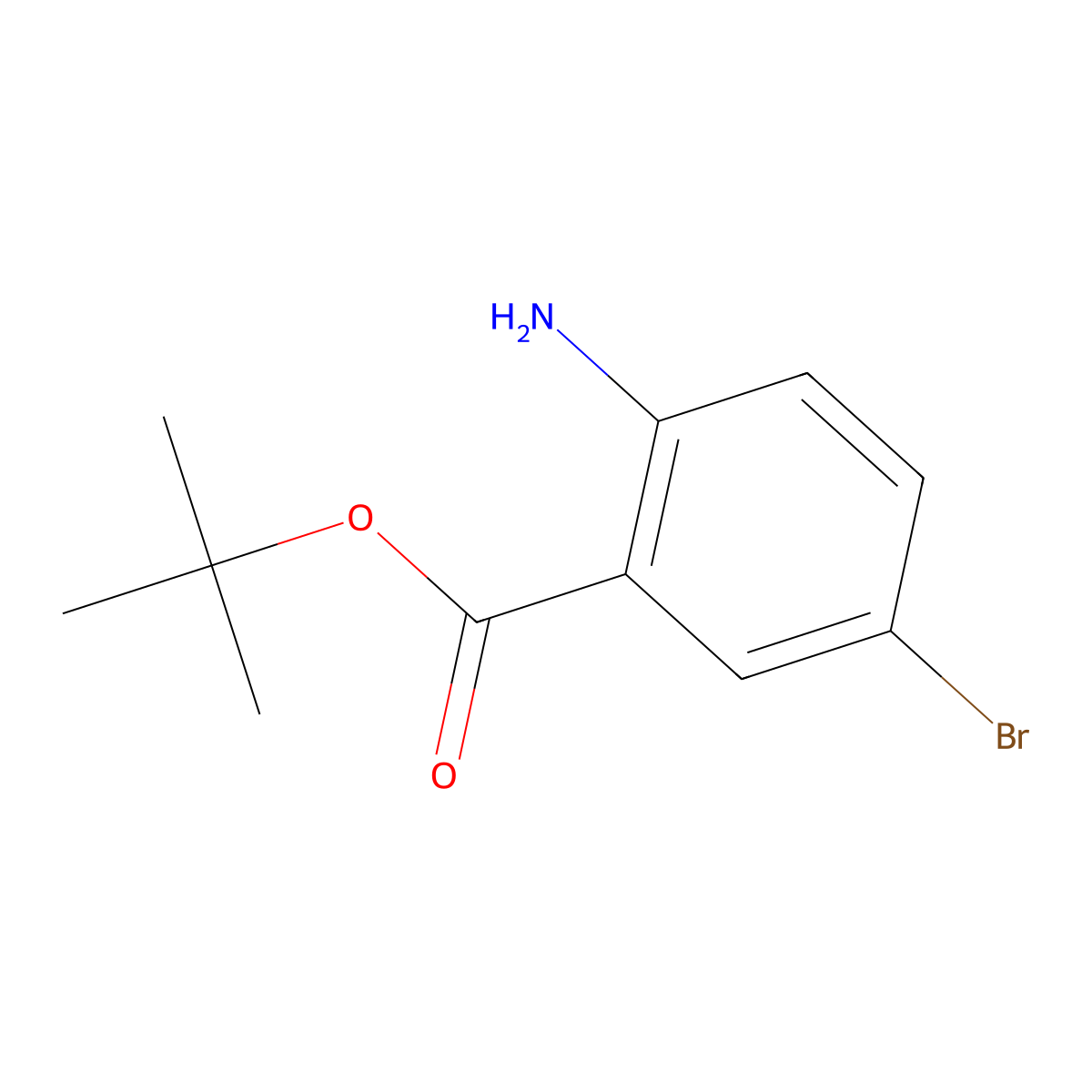Tert-butyl 2-amino-5-bromobenzoate molecular structure, CAS 668969-63-9