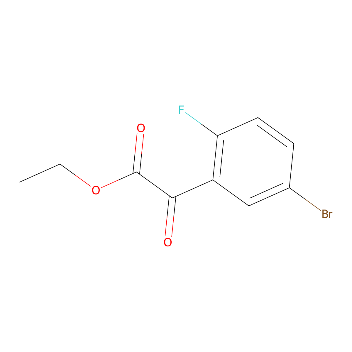 Ethyl 2-(5-bromo-2-fluorophenyl)-2-oxoacetate molecular structure, CAS 668969-68-4
