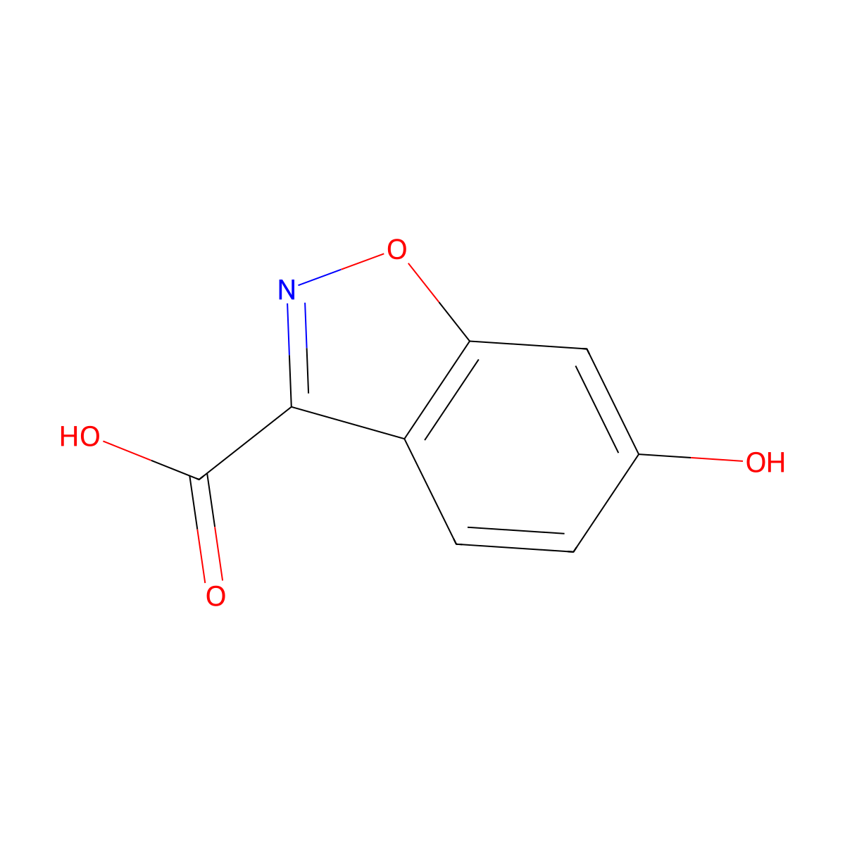 6-Hydroxybenzo[d]isoxazole-3-carboxylic acid molecular structure, CAS 668969-90-2