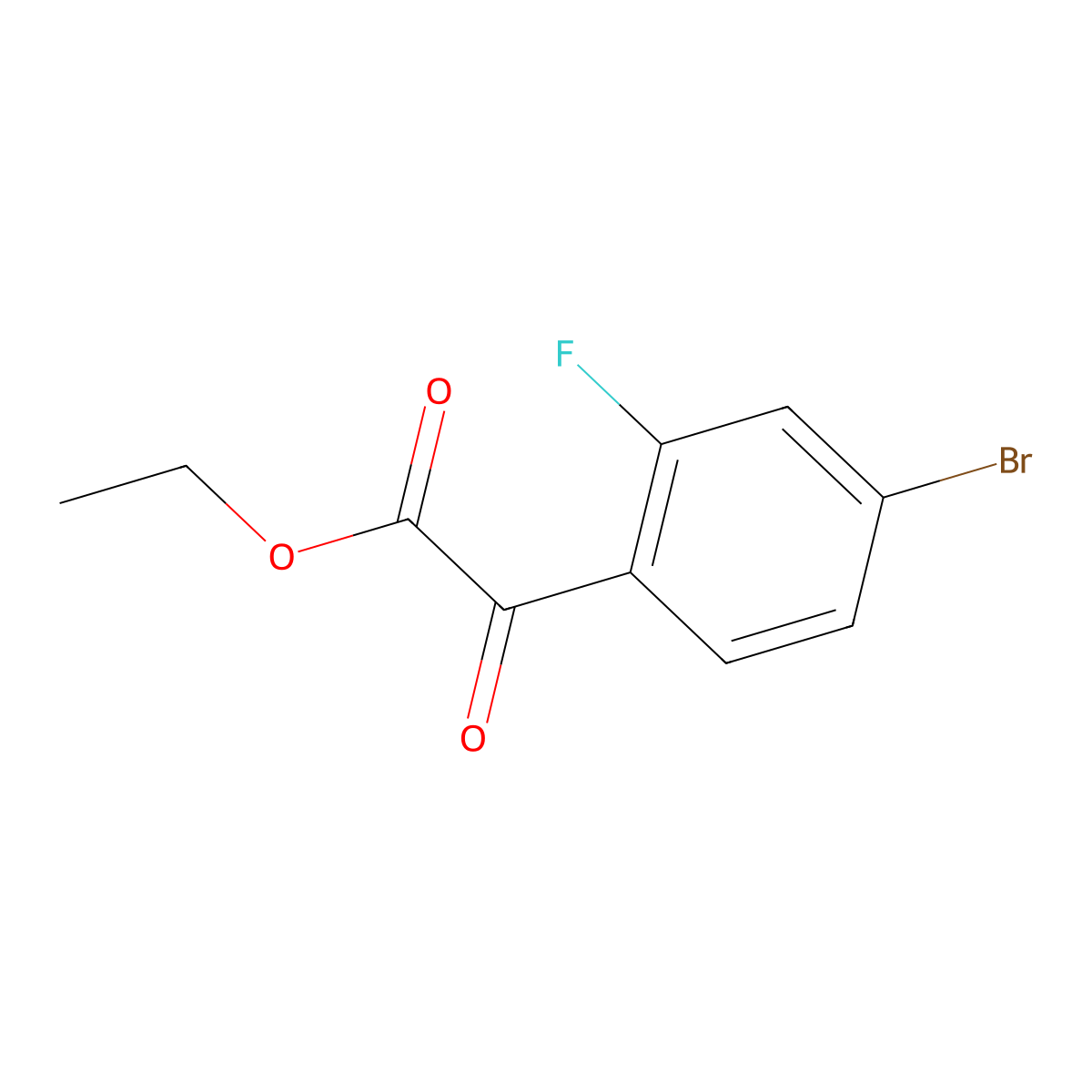 Ethyl 4-bromo-2-fluorobenzoylformate molecular structure, CAS 668970-56-7