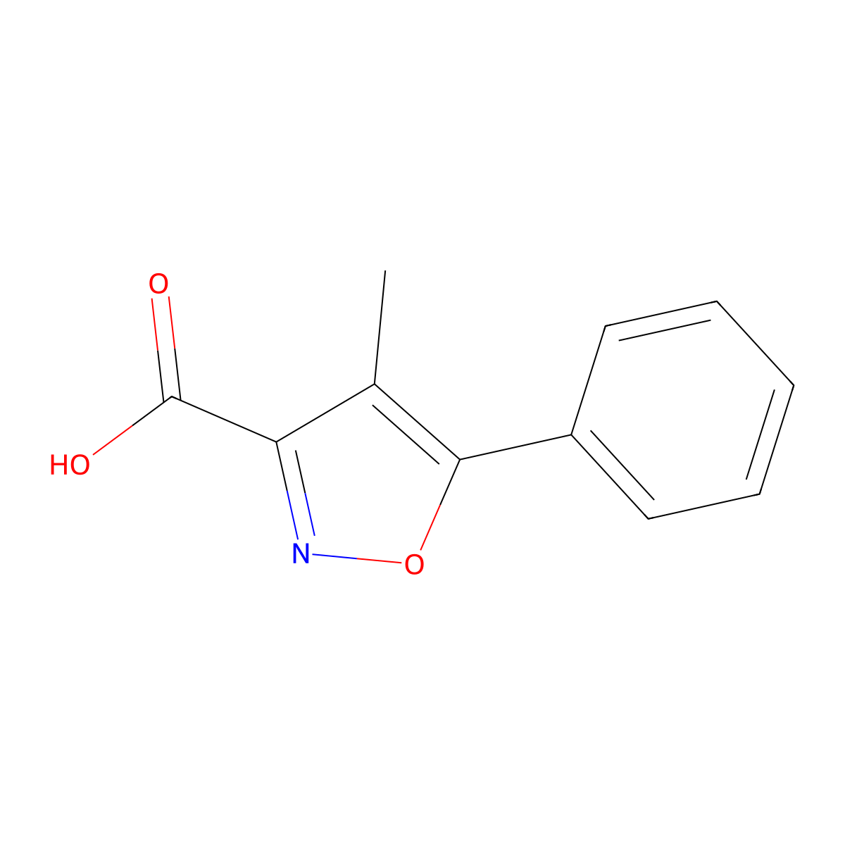 4-Methyl-5-phenyl-1,2-oxazole-3-carboxylic acid molecular structure, CAS 668971-10-6