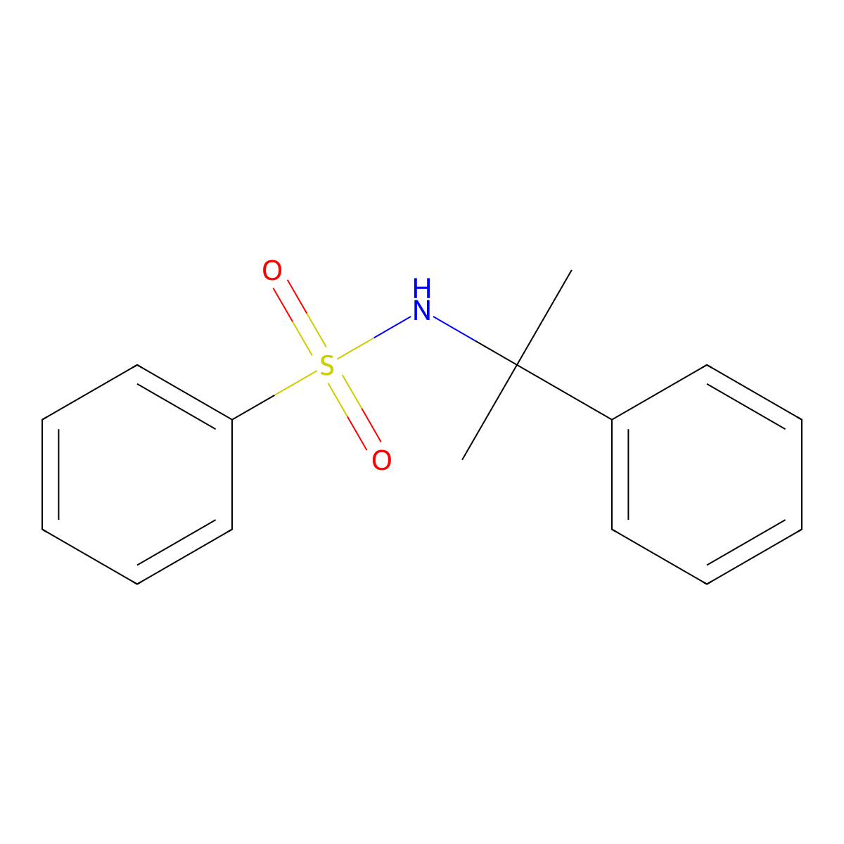 N-(alpha,alpha-dimethylbenzyl)benzenesulfonamide molecular structure, CAS 66898-01-9