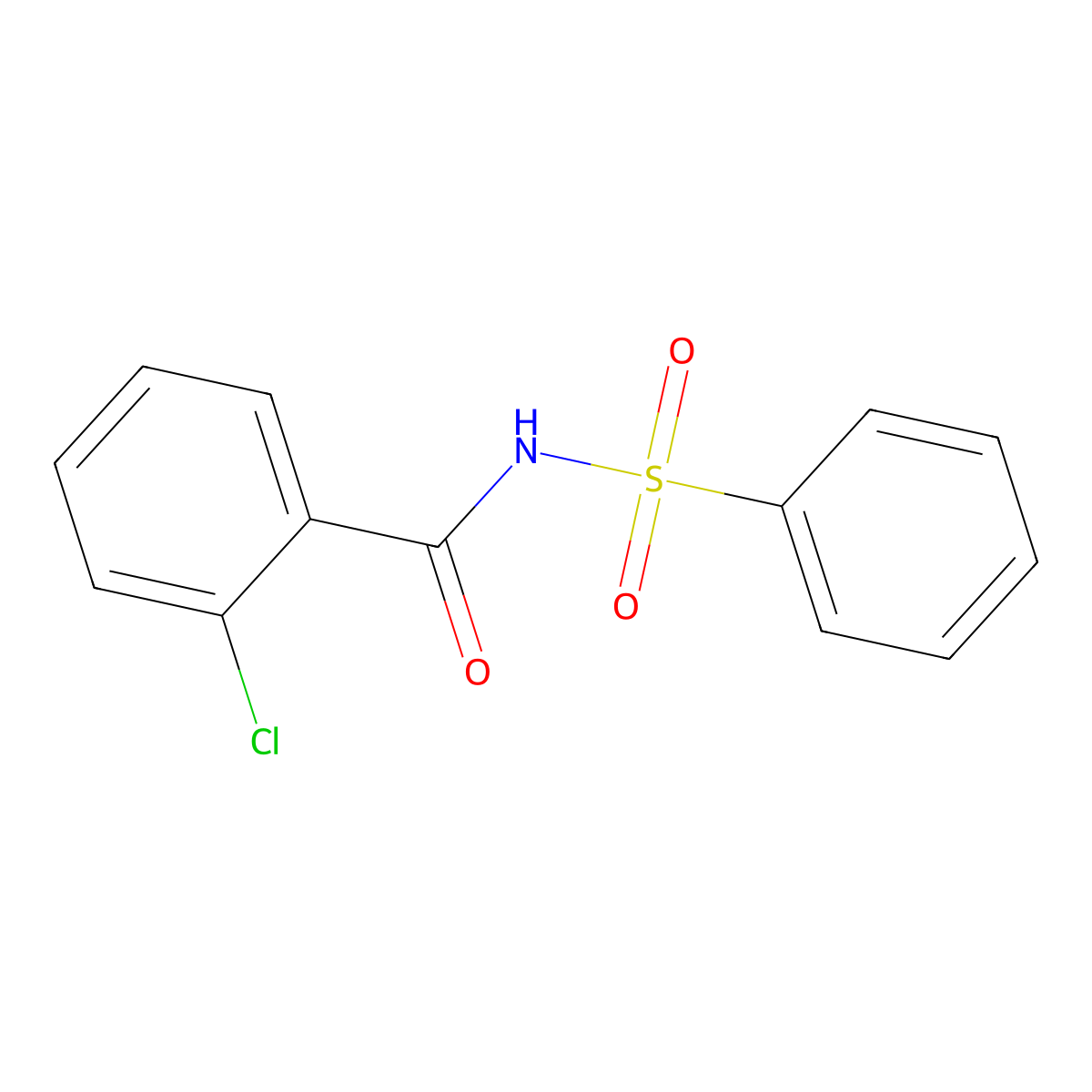 N-(benzenesulfonyl)-2-chlorobenzamide molecular structure, CAS 66898-16-6