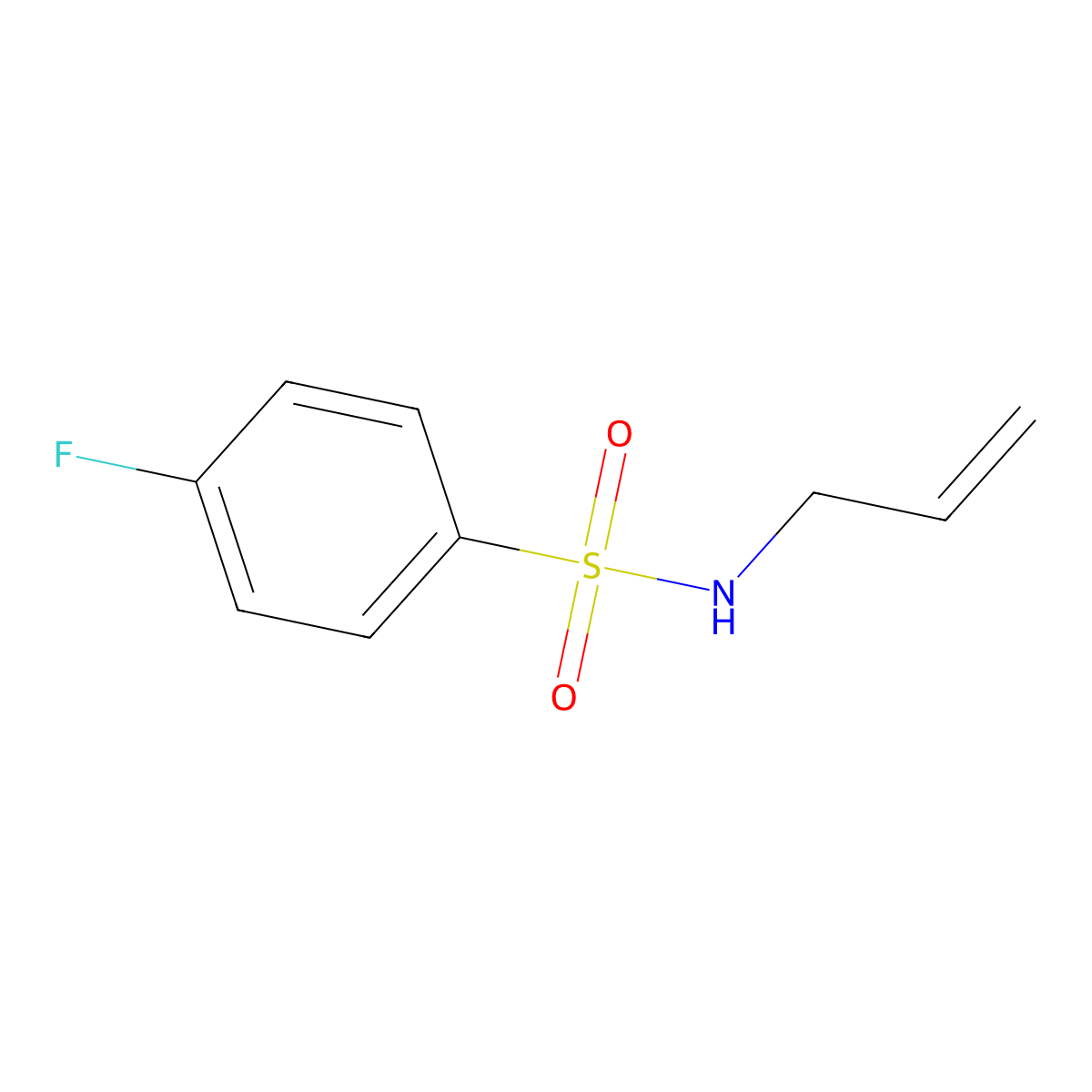 4-fluoro-N-(prop-2-en-1-yl)benzene-1-sulfonamide molecular structure, CAS 66898-23-5