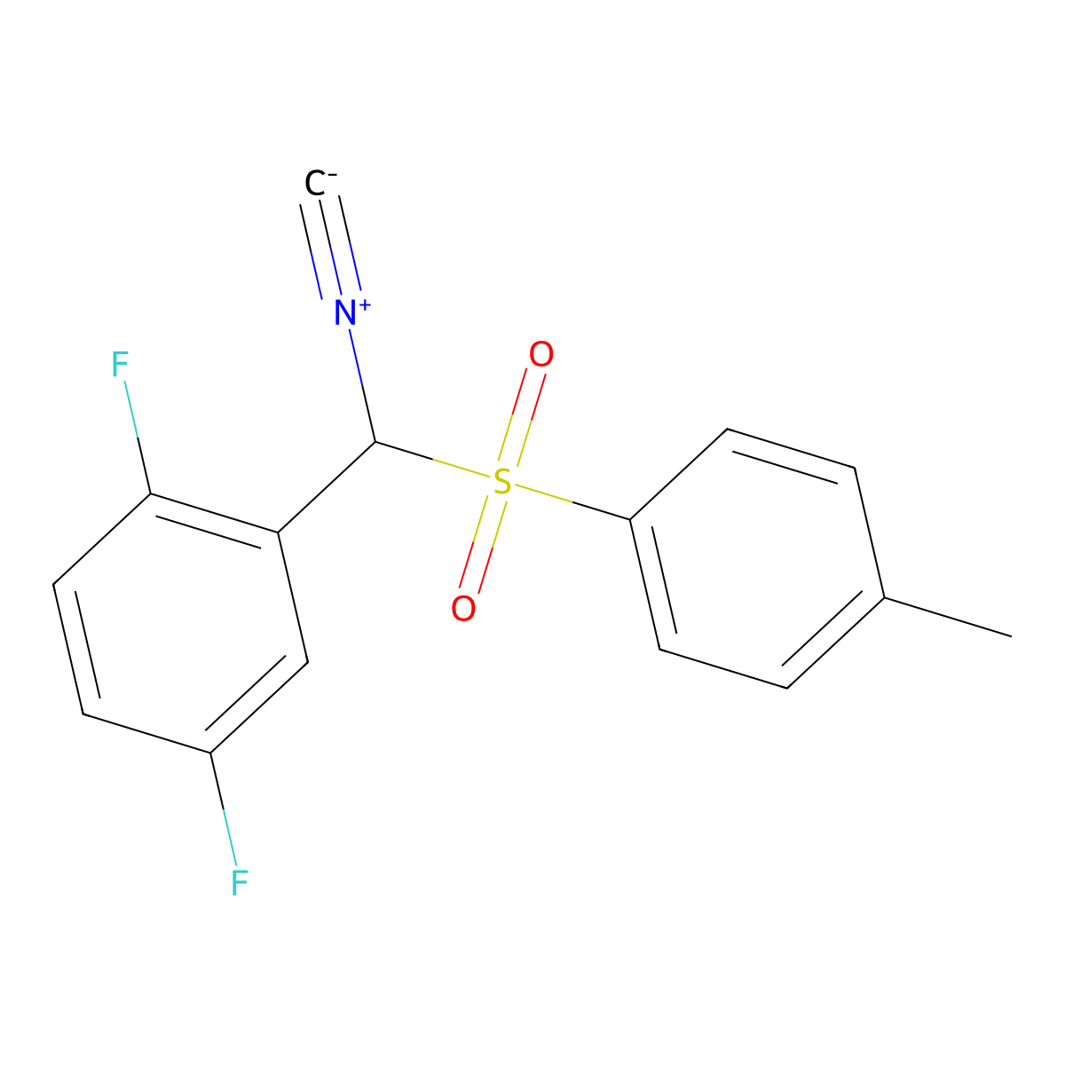 1,4-Difluoro-2-(isocyano(tosyl)methyl)benzene molecular structure, CAS 668981-01-9