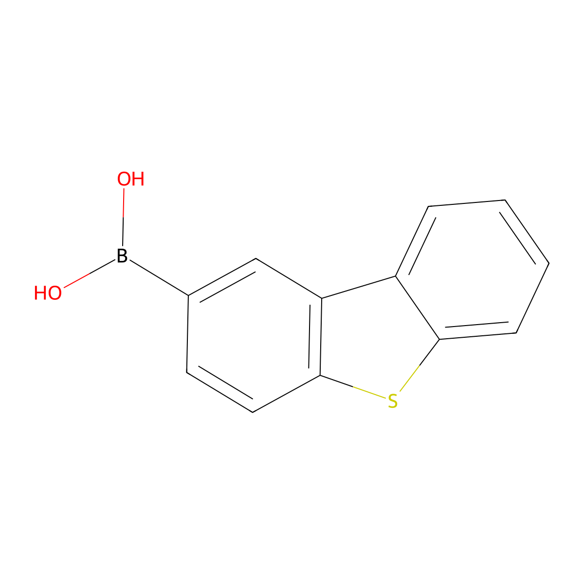 Dibenzothiophene-2-boronic Acid molecular structure, CAS 668983-97-9