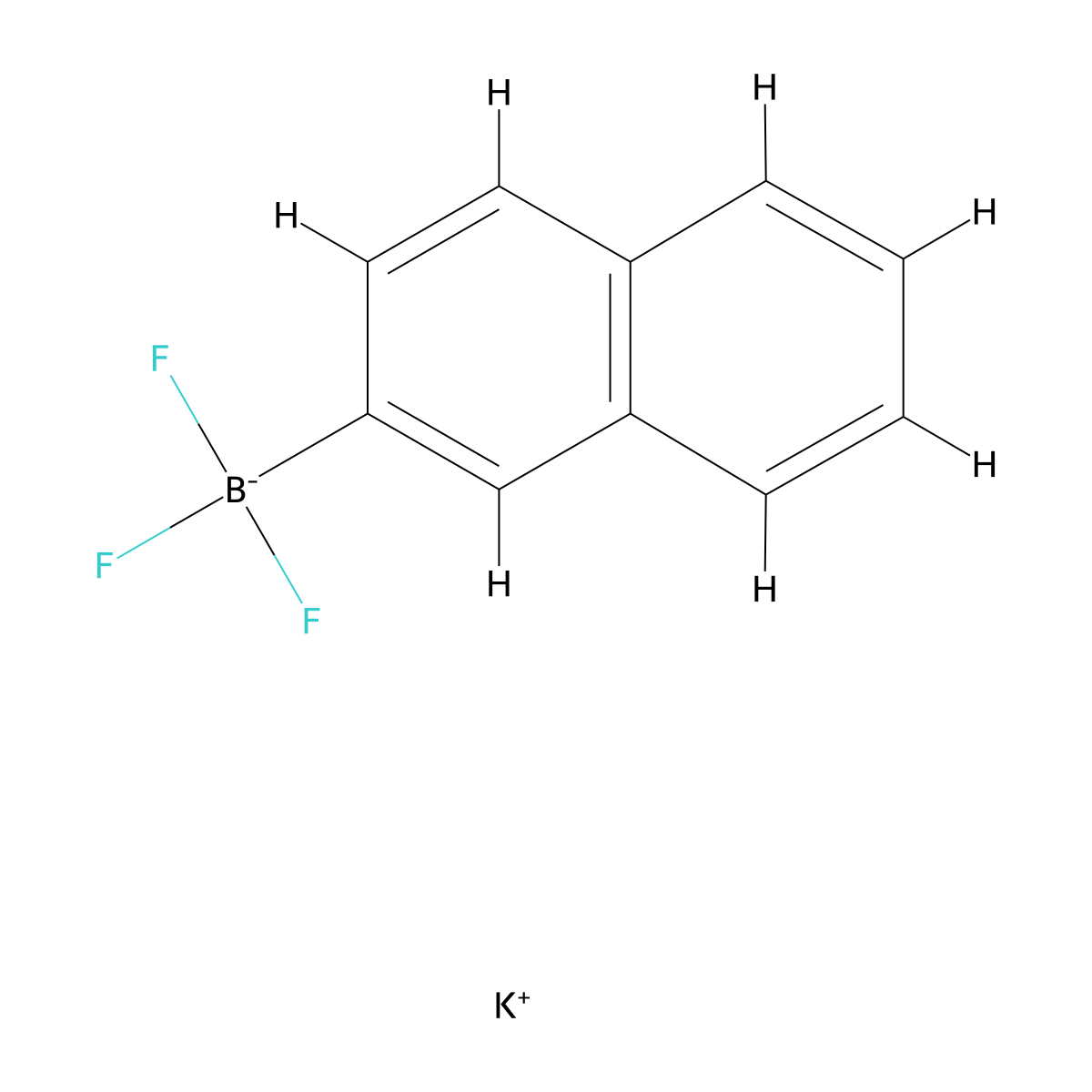 potassium trifluoro(naphthalen-2-yl)boranuide molecular structure, CAS 668984-08-5