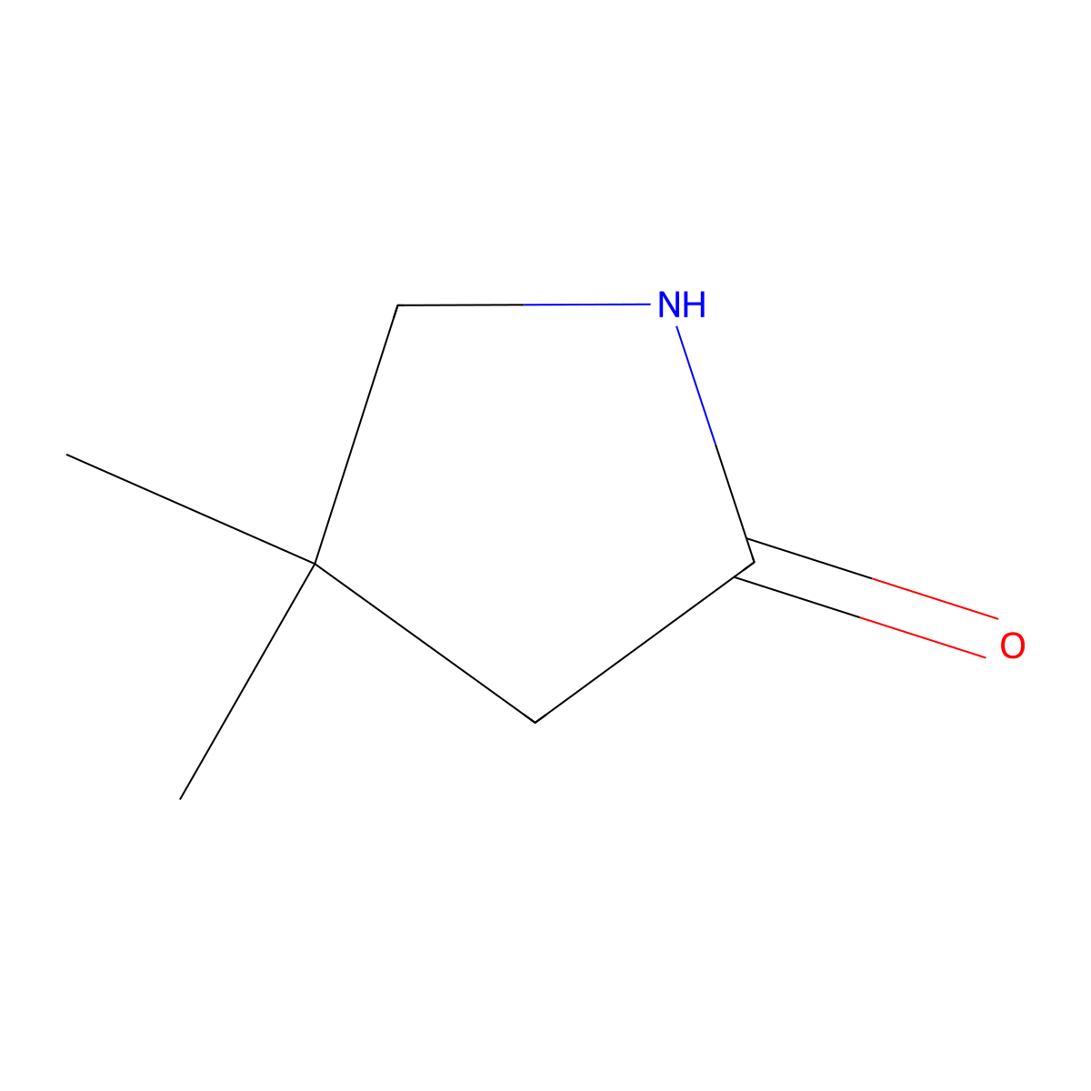 4,4-Dimethyl-2-pyrrolidinone molecular structure, CAS 66899-02-3