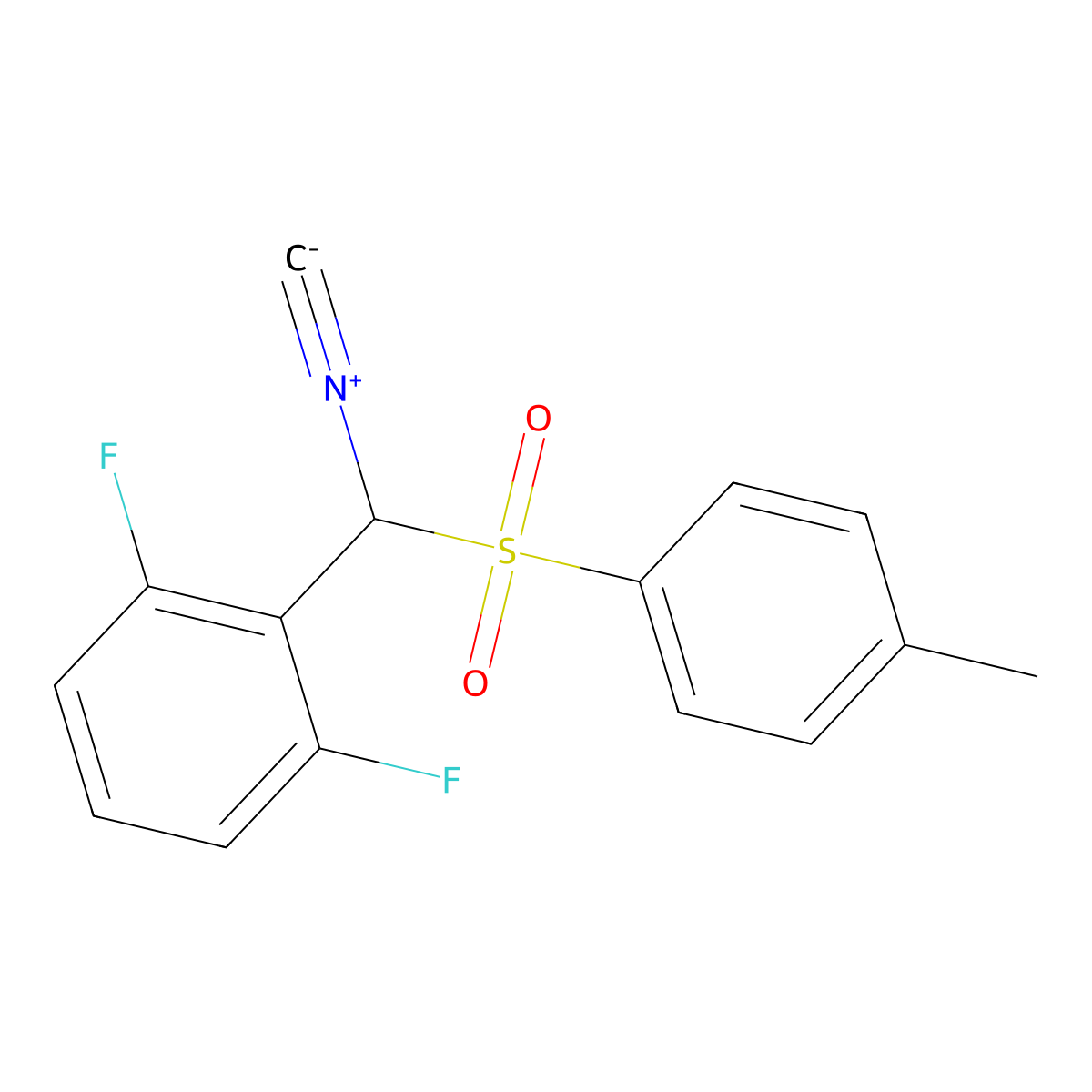 1,3-Difluoro-2-(isocyano(tosyl)methyl)benzene molecular structure, CAS 668990-76-9