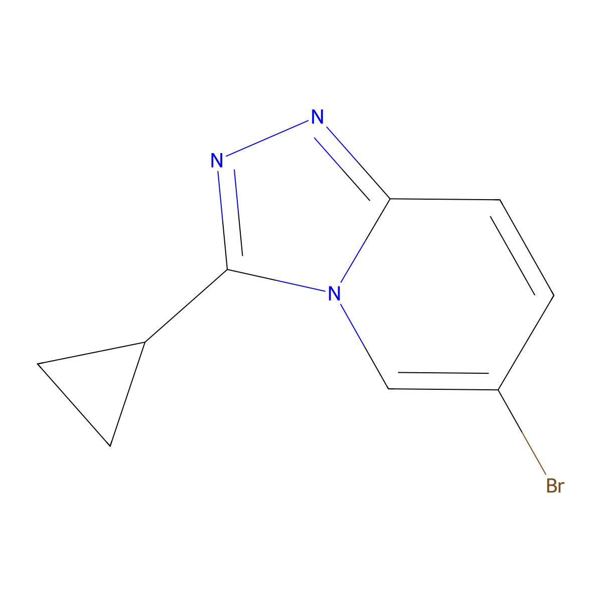 6-Bromo-3-cyclopropyl-[1,2,4]triazolo[4,3-A]pyridine molecular structure, CAS 668990-80-5