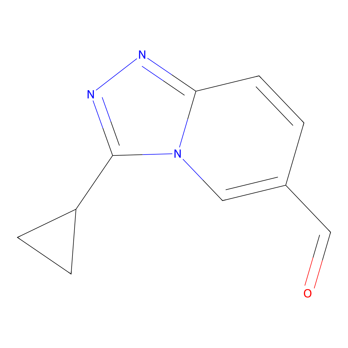 3-Cyclopropyl-[1,2,4]triazolo[4,3-a]pyridine-6-carbaldehyde molecular structure, CAS 668990-81-6