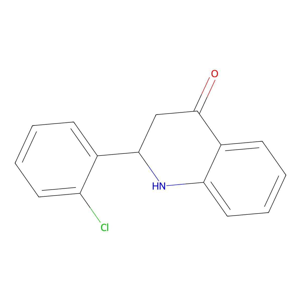 2-(2-Chlorophenyl)-2,3-dihydroquinolin-4(1H)-one molecular structure, CAS 668998-36-5